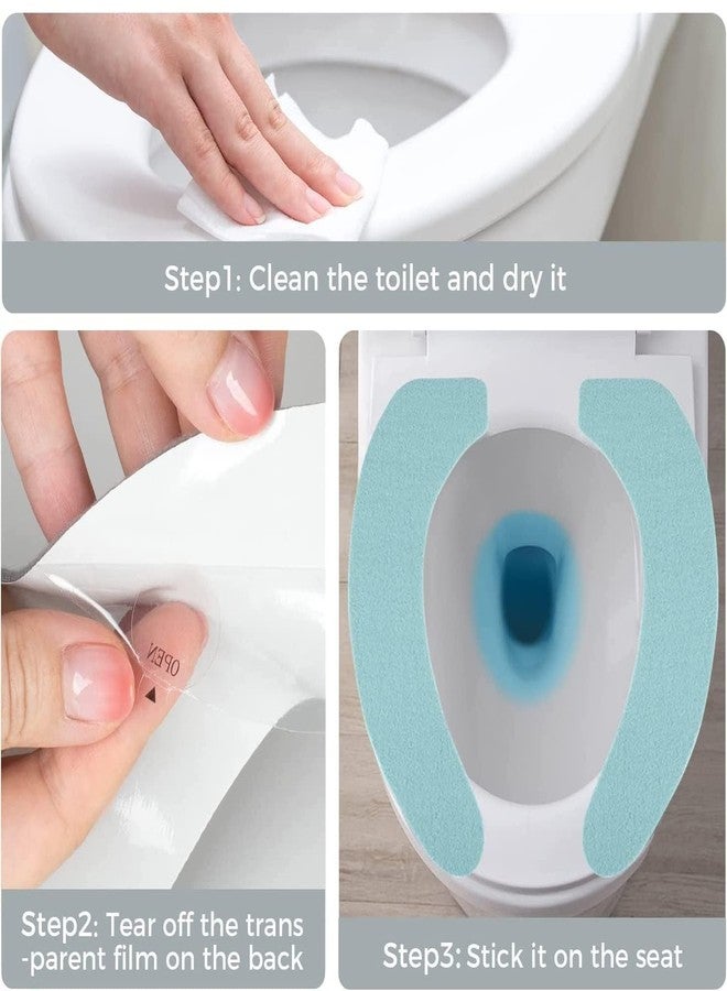 Prostuff.in Flannel Toilet Seat Cushion Soft And Warm Washable Toilet Seat Cover Pads Reusable Cushion Comfortable For Travellers, Home, Office, Assorted Color, 2 Pair - Image 4